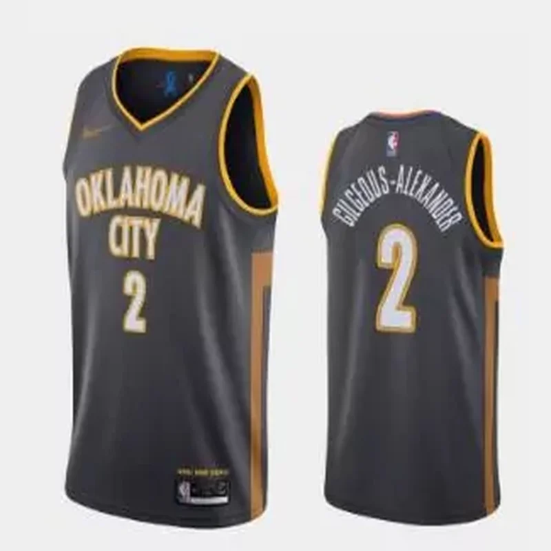 Oklahoma City Thunder #2 Shai Gilgeous Alexander Basketball Black Edition Basketball jersey
